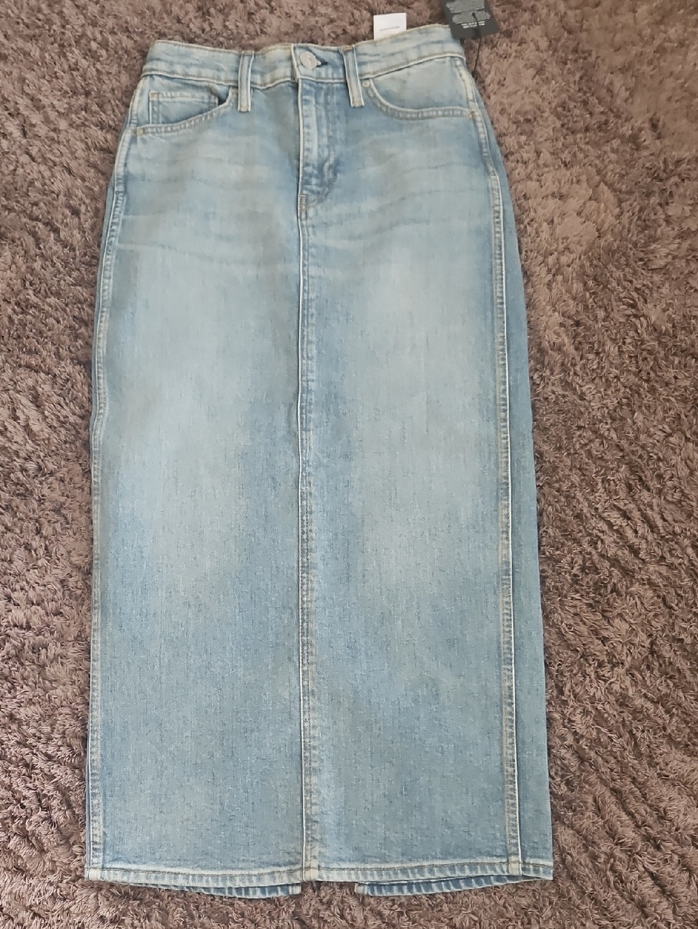 Hudson Jeans Light Blue Straight Denim Skirt